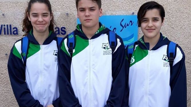 Tres infantiles del CW Jerez, en el Nacional