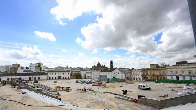 Imagen tomada hace unos días en la plaza Belén, que acogerá el futuro Museo del Flamenco