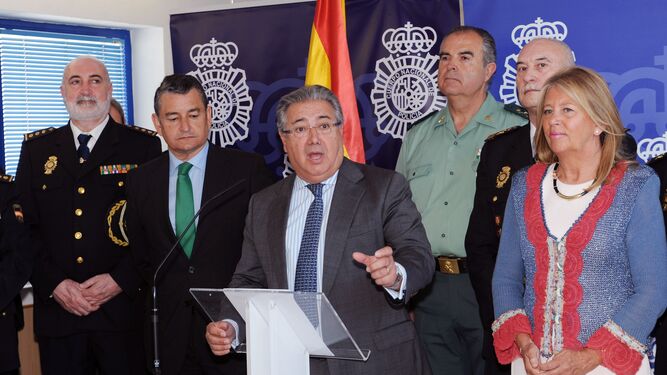 El ministro del Interior, Juan Ignacio Zoido, ayer en Marbella.