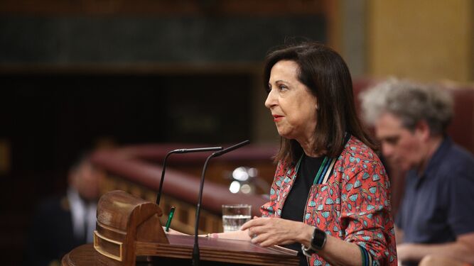 Margarita Robles, del PSOE, interviene en el debate.