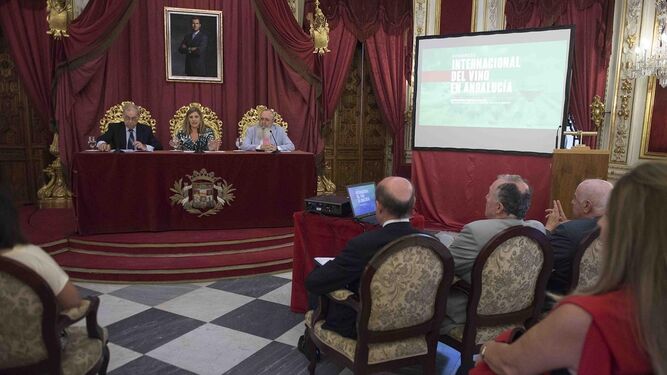 Presentación, en Diputación, del próximo Congreso Internacional del Vino.
