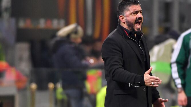 Gattuso, técnico del Milan.
