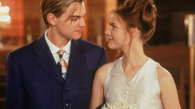 Leonardo DiCaprio y Claire Danes en 'Romeo + Julieta' (1996).
