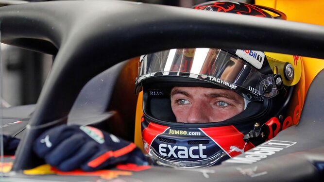 Max Verstappen (Red Bull), en acción durante la primera sesión de libres.