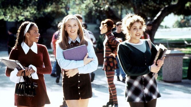 Stacey Dash (Dionne), Alicia Silverstone (Cher) y Brittany Murphy (Tai) en 'Clueless' (1995).