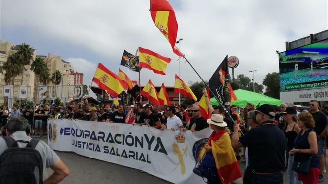 Imagen de la concentración realizada ayer en La Línea.