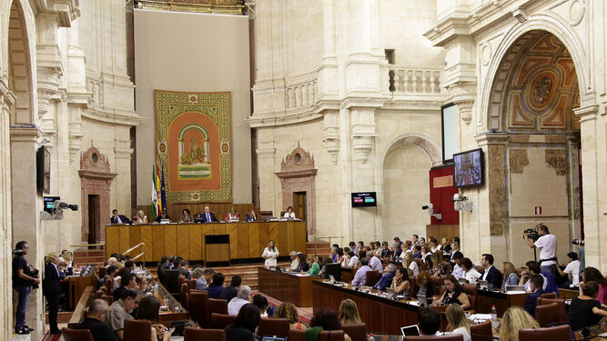 Pleno del Parlamento de Andalucía celebrado este jueves