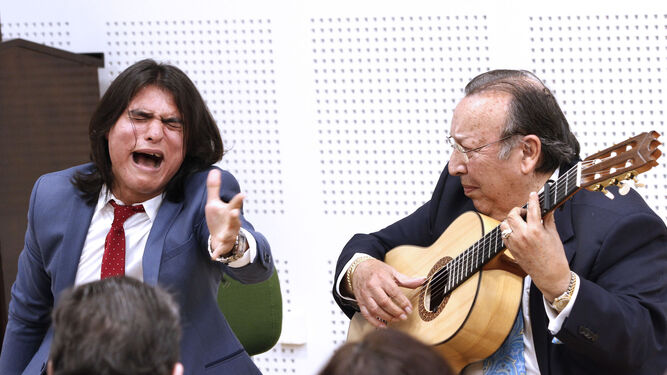 Samuel Serrano y Paco Cepero, en la presentación del disco.