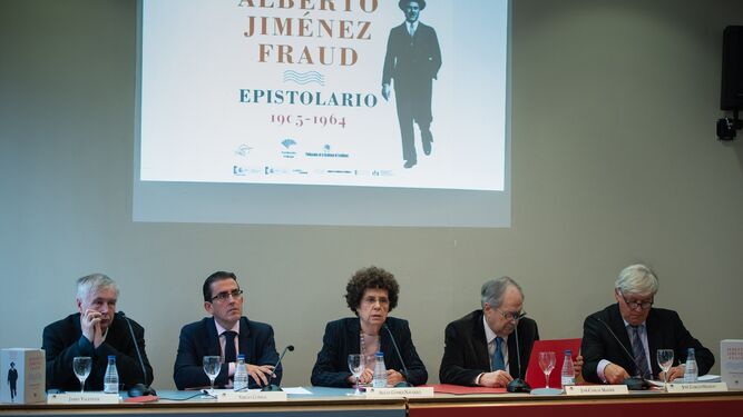 Presentación del 'Epistolario' de Jiménez Fraud, en la Residencia de Estudiantes.