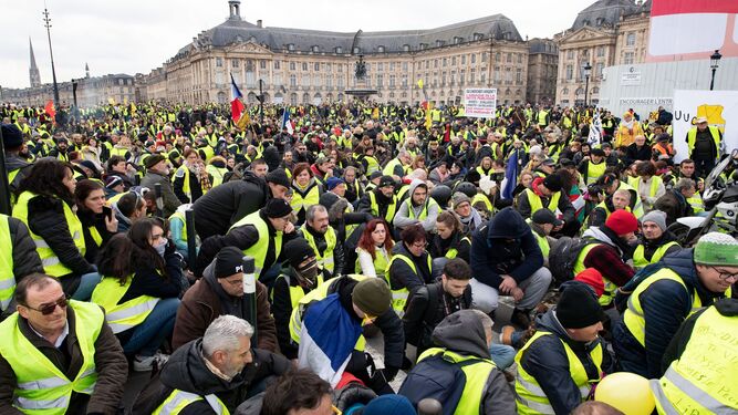 Novena protesta de los 'chalecos amarillos'.
