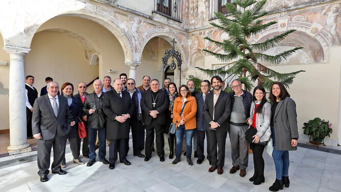 Fotografía de familia de los periodistas de la Diócesis de Asidonia-Jerez.