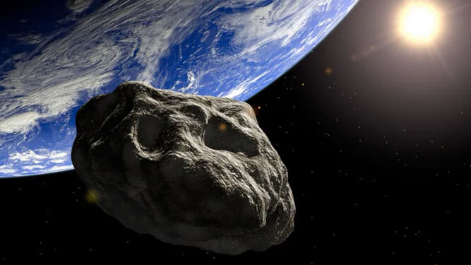 Un asteroide acercándose a la Tierra