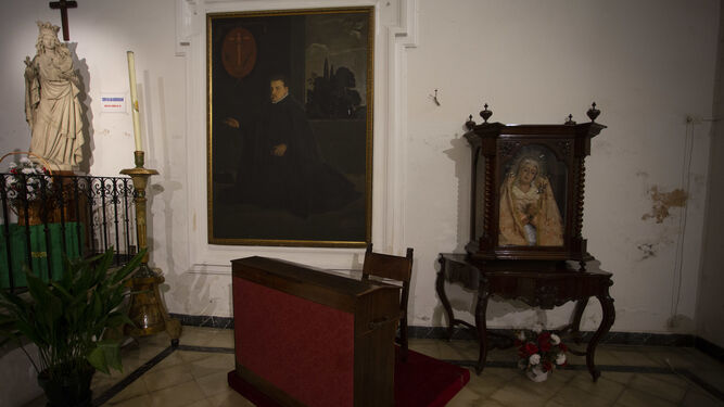 Copia del retrado "Don Crist&oacute;bal Su&aacute;rez de Ribera", &oacute;leo de Vel&aacute;zquez fechado en 1620. El original fue depositado por la Hermandad de San Hermenegildo en el Museo de Bellas Artes de Sevilla.