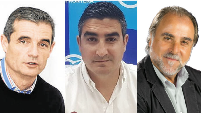 Isidoro Gambín (PSOE, Domingo González (PP) y Leopoldo Pérez (AIPro)