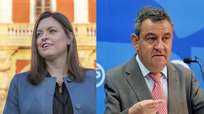 Patricia Cavada (PSOE) y José Loaiza (PP)