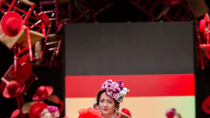 Pasarela Flamenca Jerez 2019: Mujeres con Solera y El Arc&oacute;n de Silvia, fotos del desfile
