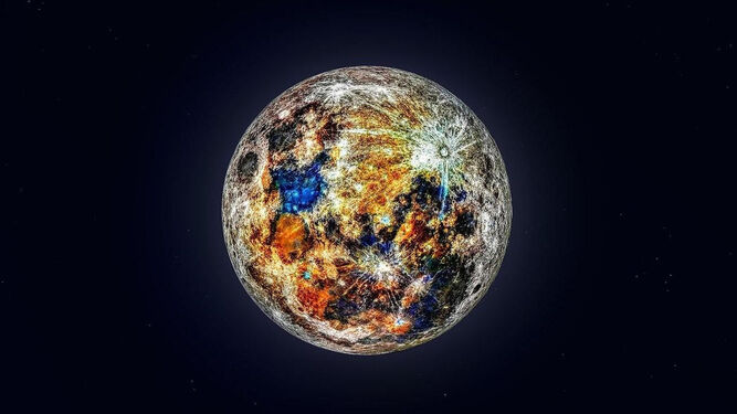 La imagen de la Luna a color