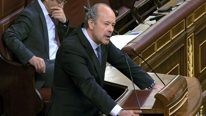 Juan Carlos Campo durante una de sus intervenciones en el Congreso de los Diputados.