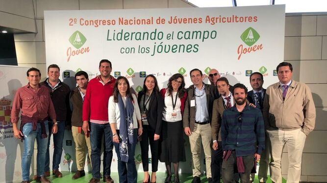 Miembros de la delegación de Asaja-Cádiz que ha participado en el Congreso Nacional de Jóvenes Agricltores.