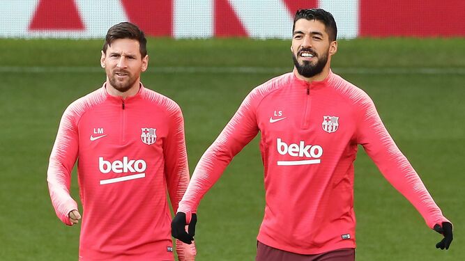 Leo Messi y Luis Suárez