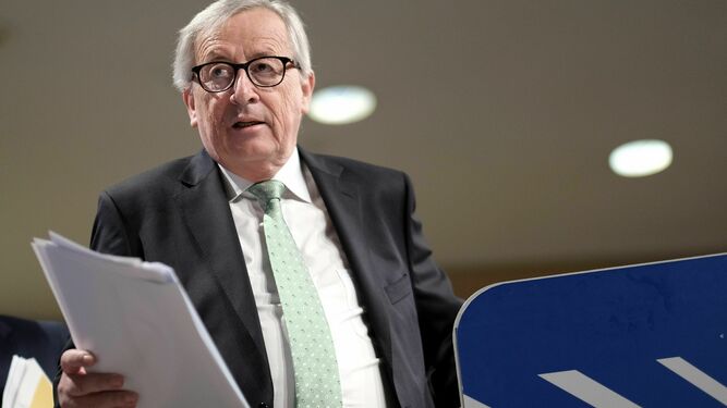 El presidente de la Comión Europea, Jean-Claude Juncker, en rueda de prensa este martes en Bruselas.