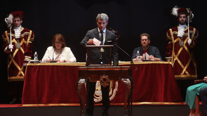 Fran Romero, durante el pleno de constitución del nuevo Ayuntamiento.