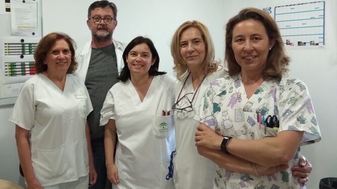 Los miembros del equipo 'Flebitis Zero' del hospital del SAS en Jerez.