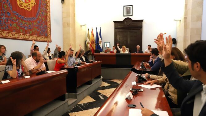 Imagen de la sesión celebrada en el Ayuntamiento de Jerez