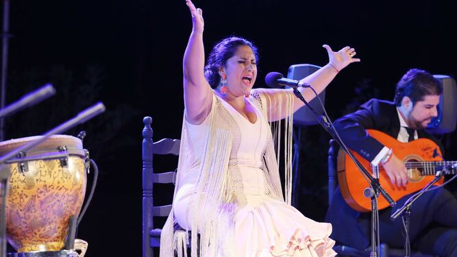 Felipa del Moreno en un momento de su actuación en los Viernes 'Flamenco'.