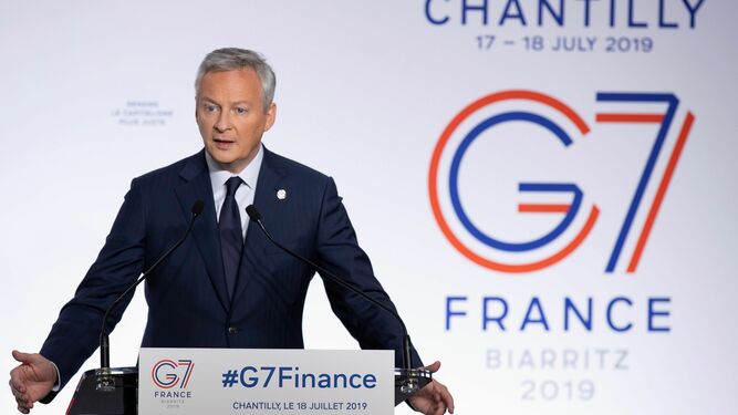 El ministro francés de Finanzas, Bruno Le Marie, en la cumbre del G7