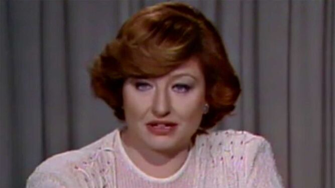 La periodista Mari Carmen Izquierdo en su etapa en TVE en los años 80