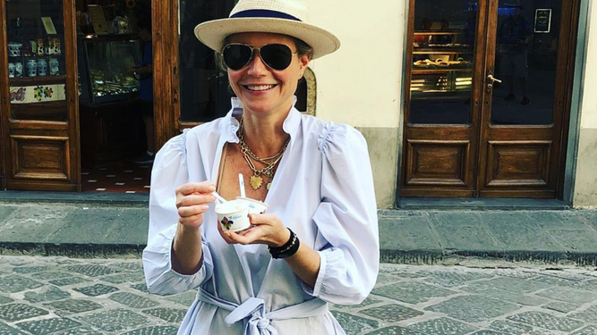 Gwyneth Paltrow disfruta del verano viajando por Europa.