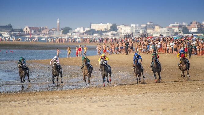 Imagen de las carreras de caballos de Sanlúcar.