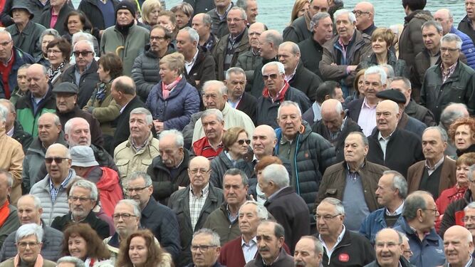 Manifestación de pensionistas el pasado mes de enero en Bilbao.