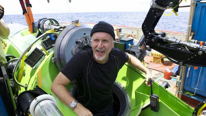 James Cameron, en 2012, cuando descendió al lugar más profundo del Pacífico.