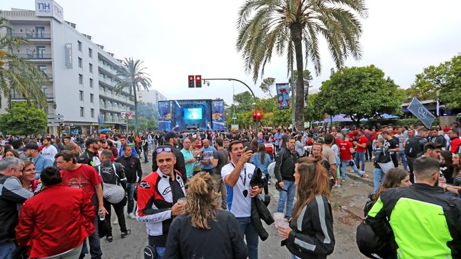 Imagen de la avenida Álvaro Domecq durante la celebración del último GP de España
