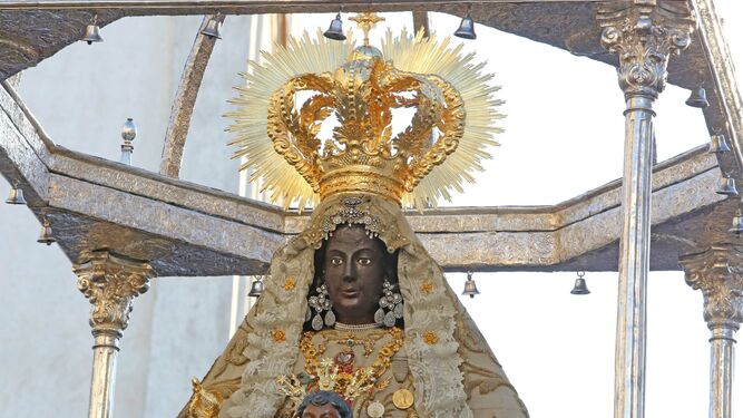 Im&aacute;genes de la salida procesional de la patrona de Jerez,La Virgen de la Merced