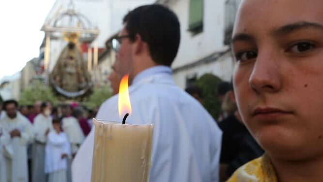 Im&aacute;genes de la salida procesional de la patrona de Jerez,La Virgen de la Merced