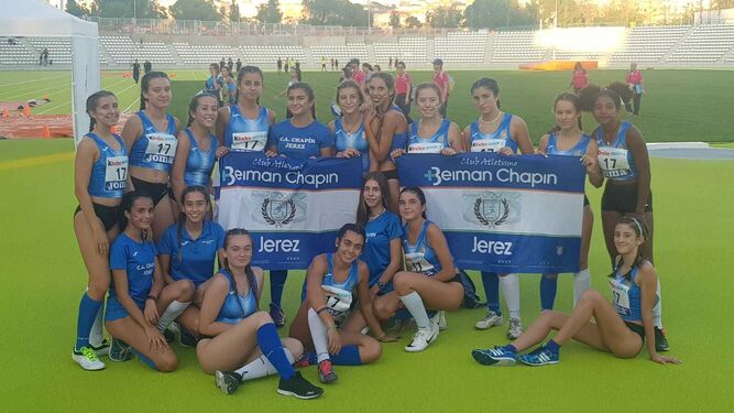 El Beiman Chapín Jerez sub-16 femenino, en el estadio de Vallehermoso.