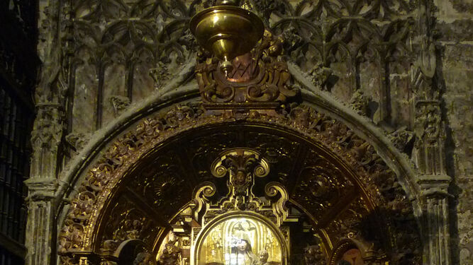 El retablo del Pilar, en la Capilla del Pilar, tras su restauraci&oacute;n.