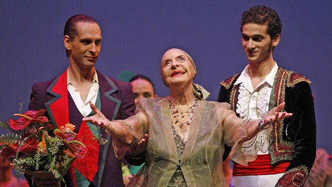 Alicia Alonso, en el Teatro Maestranza en 2010.