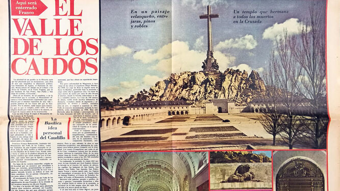 Foto del Valle de los Caídos en una foto que publicó El Alcázar tras el 20 de noviembre de 1975.