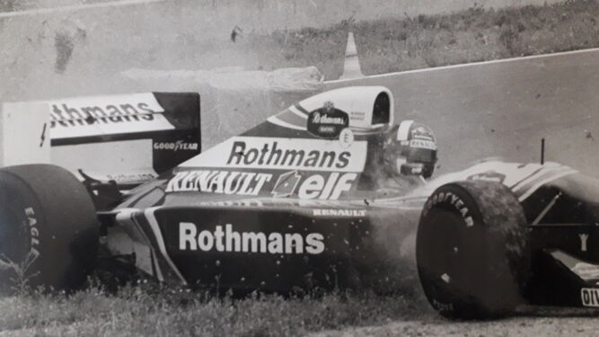 Salida de pista de Coulthard en el GP de Europa de 1994.