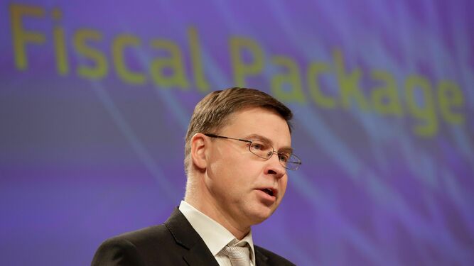 El vicepresidente de la CE para el euro, Valdis Dombrovskis.