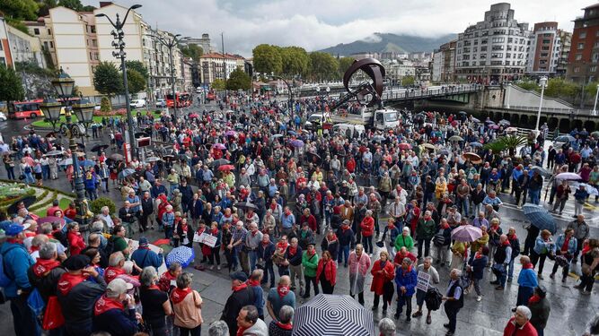 Manifestación de jubilados en Bilbao