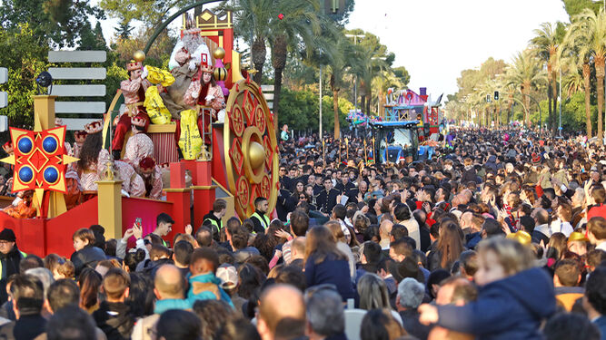 Imagen de la cabalgata de Reyes Magos 2020.