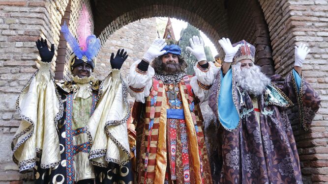 Los Reyes Magos en la Alcazaba de Málaga.