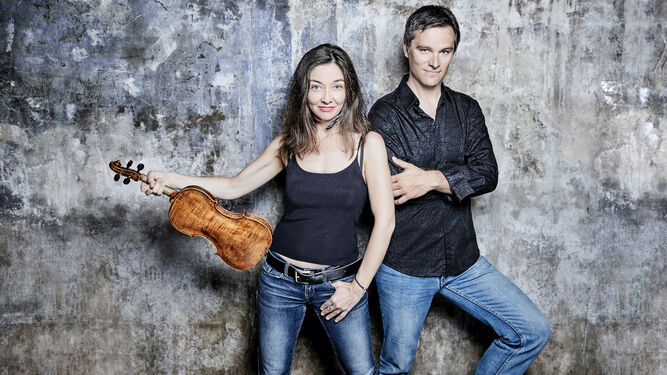La violinista Lina Tur Bonet y el clavecinista Dani Espasa