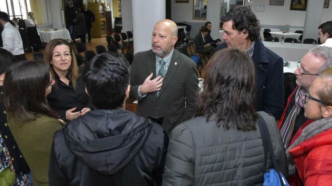 Javier Imbroda durante el encuentro mantenido este miércoles con los periodistas.