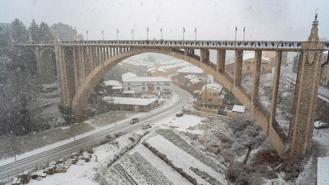Vistas de Teruel, muy afectada por las nevadas.